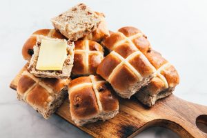 Easter Breakfast with Hot Cross Buns